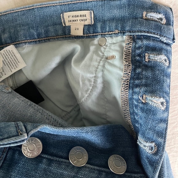 Maxwell 9" High-Rise Skinny Crop Jeans Button-Front Edition Size 28 - Picture 3 of 7